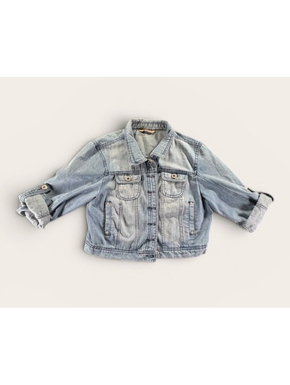 Highway Jeans Girls distressed Denim Jean Coat Size XL